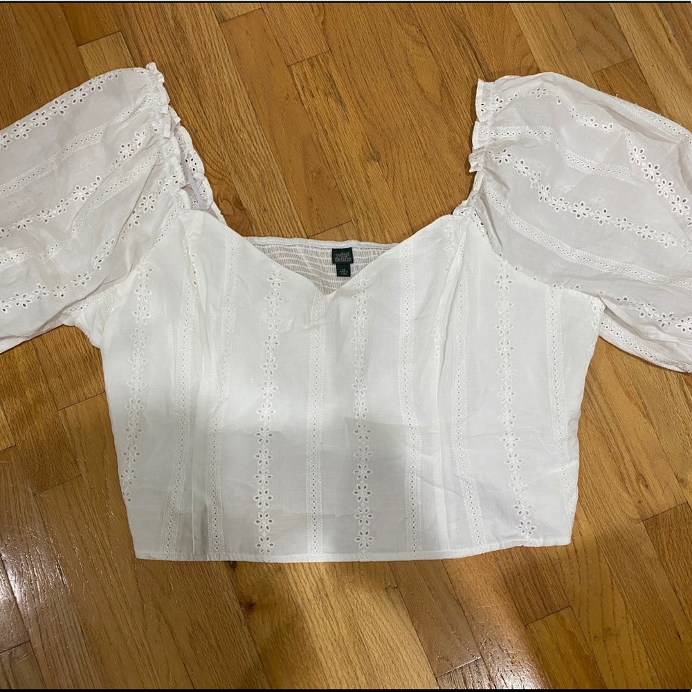 Wild fable white crop top